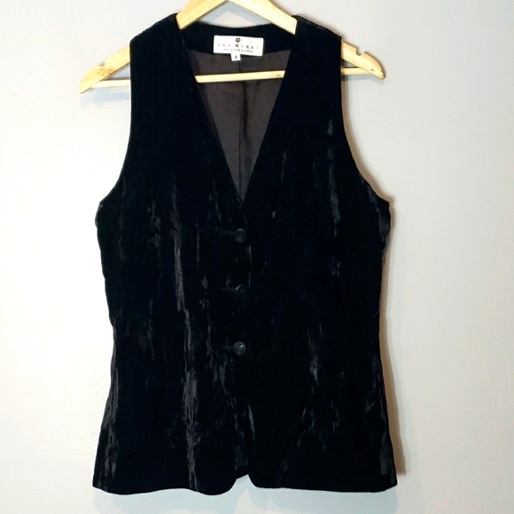 Saks Fifth Avenue Jackets & Coats Vintage Vest Crushed Velvet Tailored 9s Saks Fifth Avenue